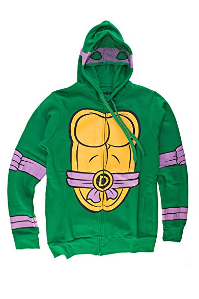 Teenage Mutant Ninja Turtles I Am Donatello Mens Zip-Up Costume Hoodie