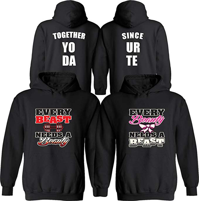 Together Since - Matching Couple Hoodies - His and Her Anniversary Sweaters