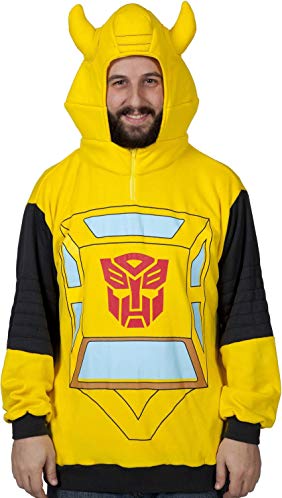 80sTees.com Men's Transformers Bumblebee Costume Hoodie