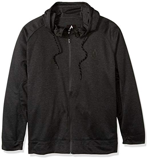 Akademiks Men's Long Sleeve Zip-up Hoodie Sweatshirt, Coal Grey, 5X-Large