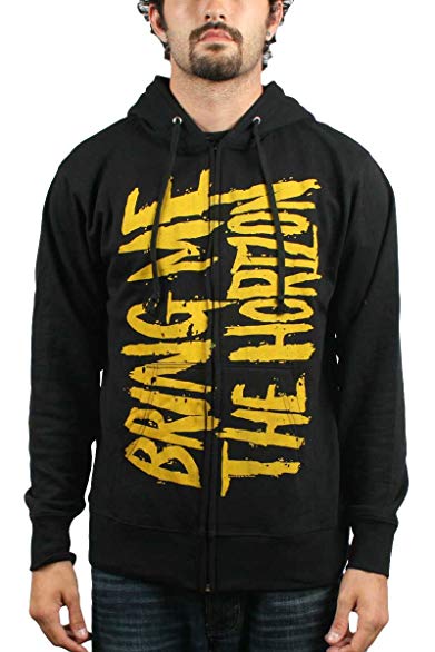 Bravado Men's Bring Me The Horizon Bmth Logo Zippered Hooded Sweat-Shirt