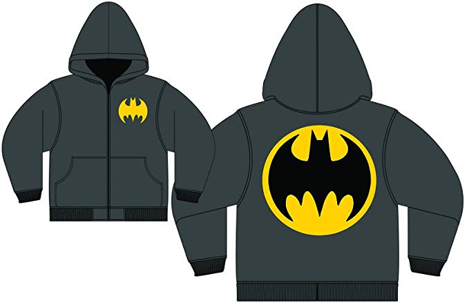 Batman Logo Black Zip-Up Hoodie Sweatshirt