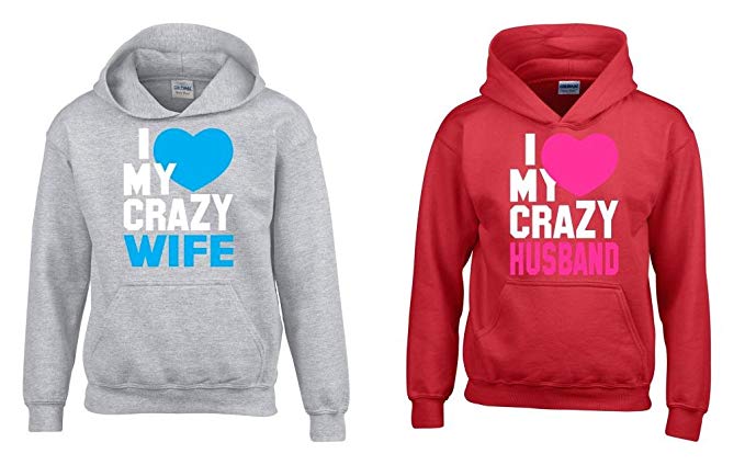 Couple matching I Love My Crazy Wife - Husband Hoodie
