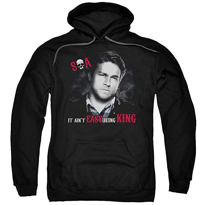 Sons Of Anarchy TV Series It Ain't Easy Being King Jax Adult Pull-Over Hoodie