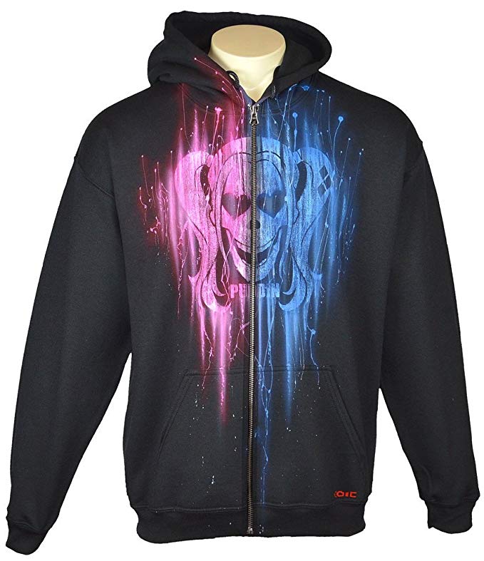 Exotic Gamer Gear Themed Harley Quinn Airbrushed Hoodie, Adult
