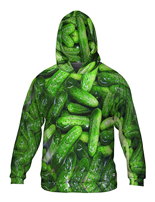 Yizzam- Kosher Dill Pickles -Allover Print - Mens Hoodie Sweater
