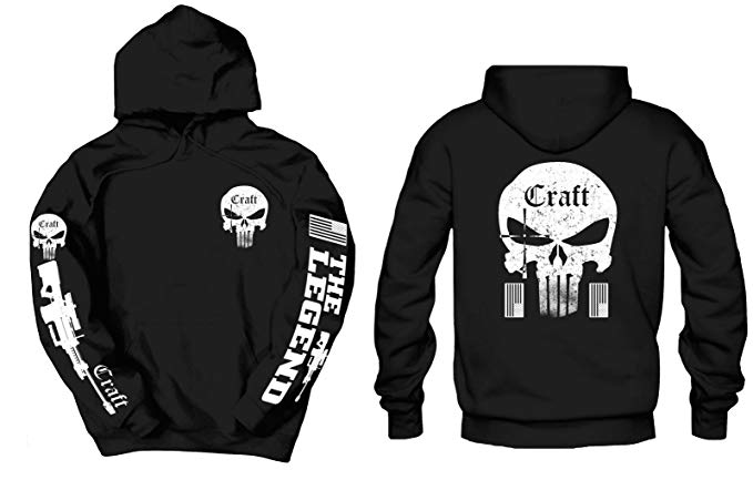 American Sniper Craft Front, Back, & Sleeves Logos Hoodie