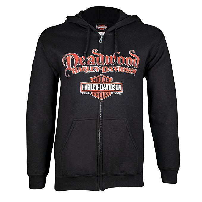 Harley-Davidson Deadwood Men's Skull Rider Zip-up Hoodie Sweatshirt